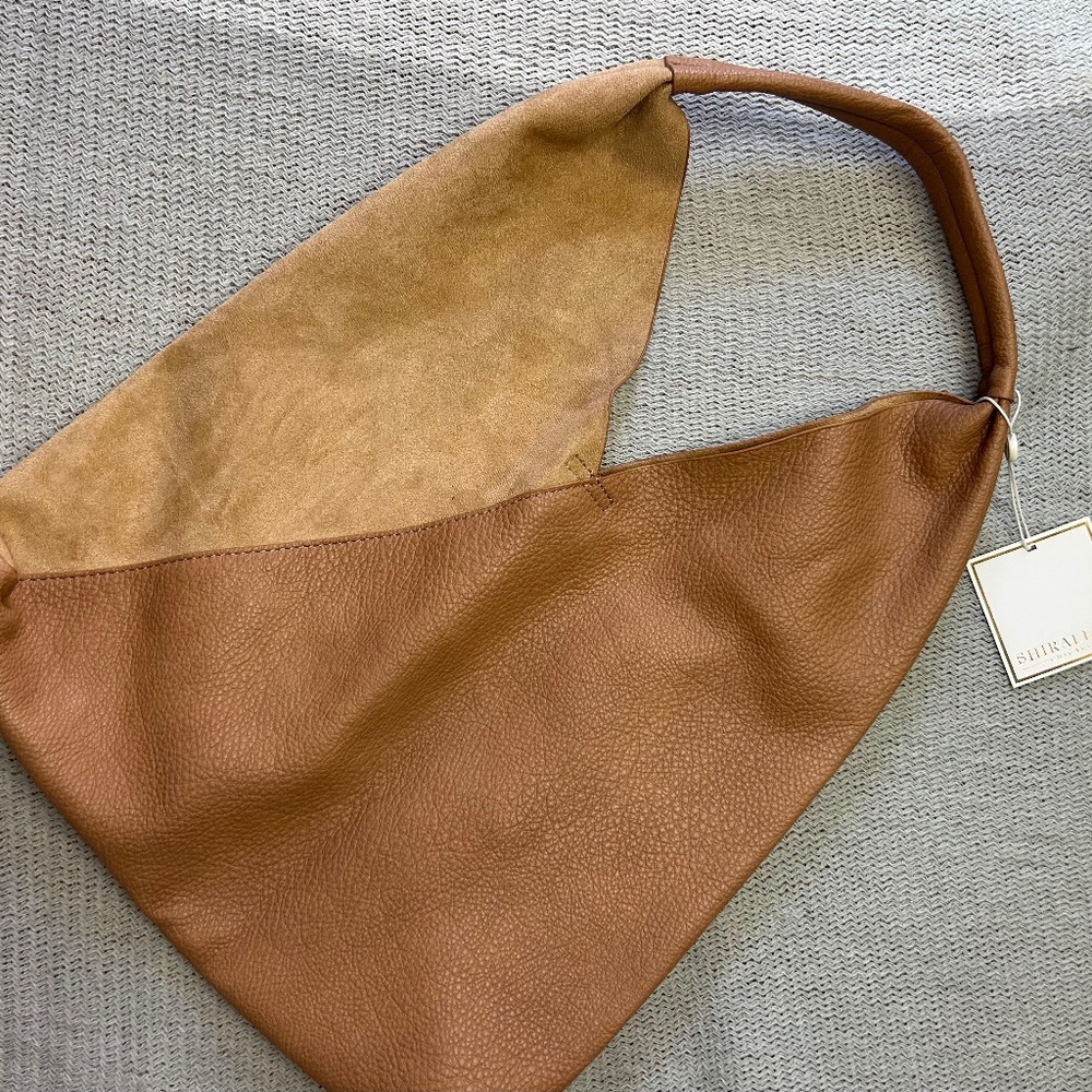 SHIRALEAH Chicago Arden Tote Bag Tan Vegan Leather